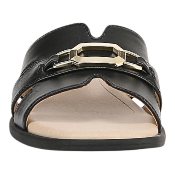 LifeStride Women's Royalty Bit Square Open Toe Slide Sandals Black Size 11 W - Picture 3 of 5